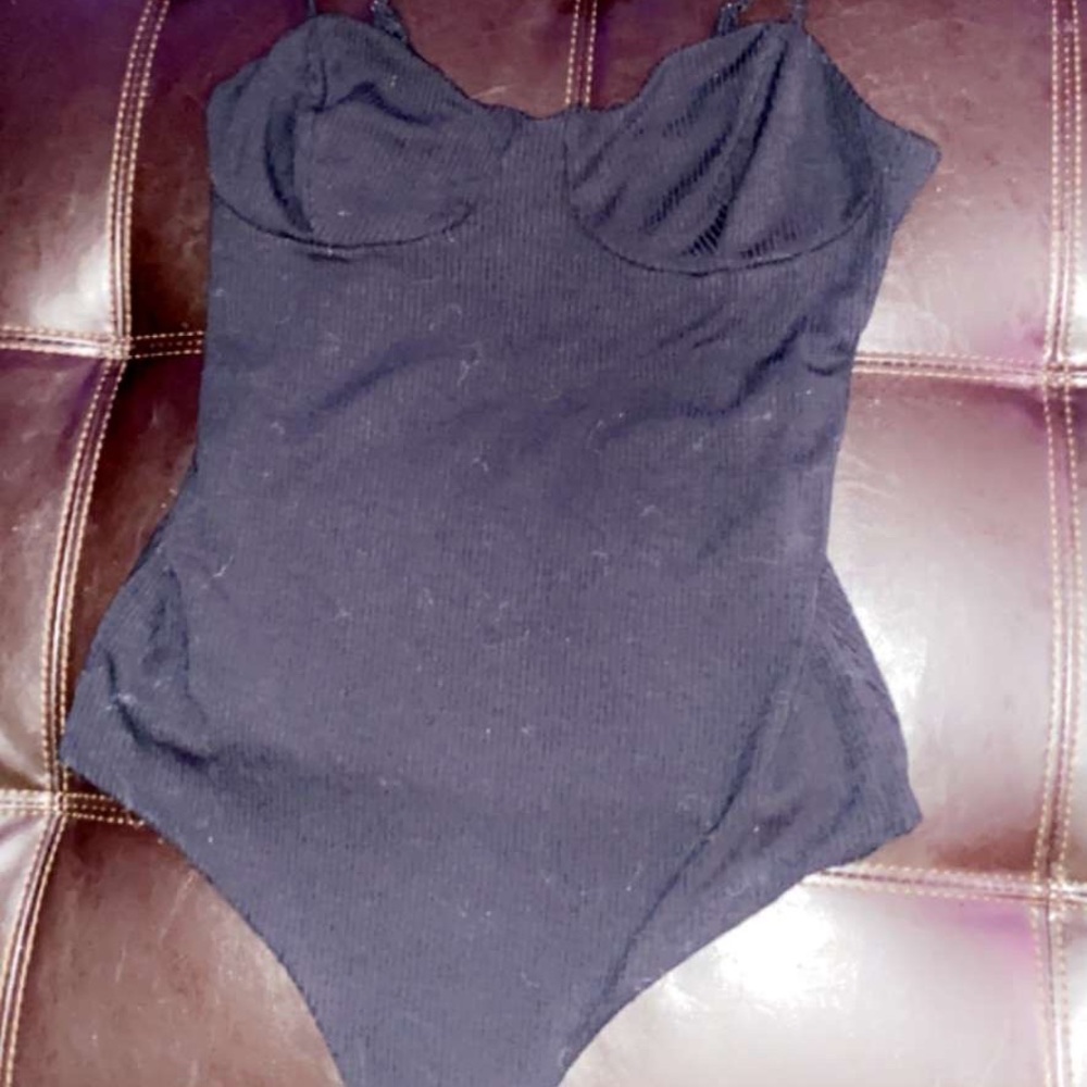 Black tank top bodysuit